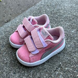 Sparkly pink puma shoes